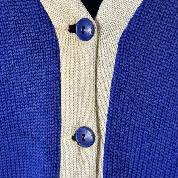 Vintage School Knit Letterman Sweater Womens Medium Knitting Co Chicago 50s 60s - Picture 4 of 14